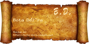 Bota Dóra névjegykártya